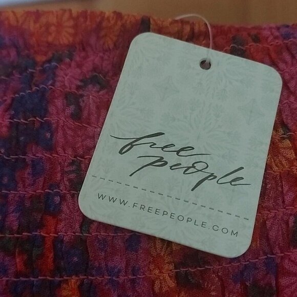 Fairycore Crop Top Smocked Puff Sleeve Vibrant Floral XL - Picture 9 of 11